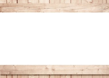 Kahverengi ahşap çerçeve, billboard veya beyaz yatay dikdörtgen çizik
