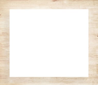 Kahverengi ahşap çerçeve, billboard veya beyaz yatay dikdörtgen çizik