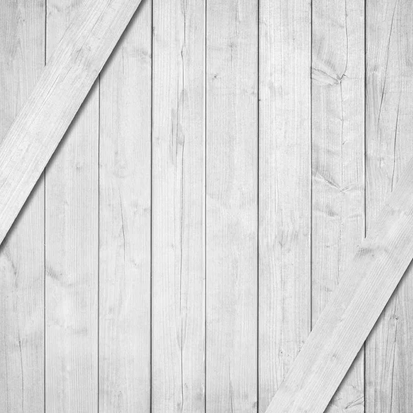 Kant van de witte, grijze houten kist, doos met diagonale planken — Stockfoto