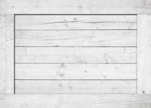 Sidan av vit trälåda, box, vägg eller ram — Stockfoto