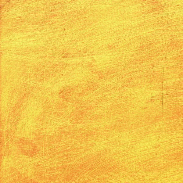 Texture in metallo oro graffiato, sfondo giallo lucido — Foto Stock