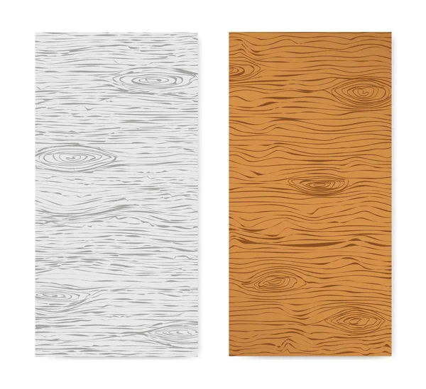 Tablones o pancartas de madera gris con sombra aislada sobre fondo blanco . — Archivo Imágenes Vectoriales