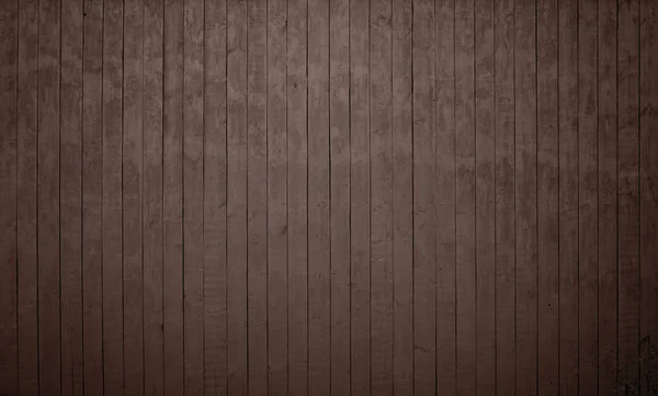 Mur en bois brun, planches, table, surface au sol. Texture bois foncé . — Photo