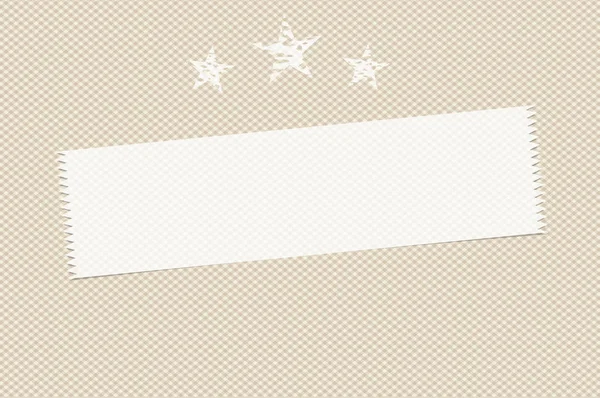 Papier blanc adhésif, collant, scotch tape avec des étoiles . — Image vectorielle