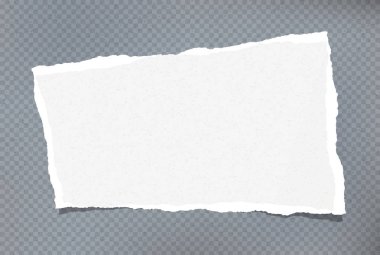 Dikkat, defter kağıt sıkışmış gri arka plan üzerinde beyaz sökük.