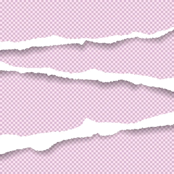 白色撕开的纸条或消息卡在平方紫罗兰色背景. — 图库矢量图片