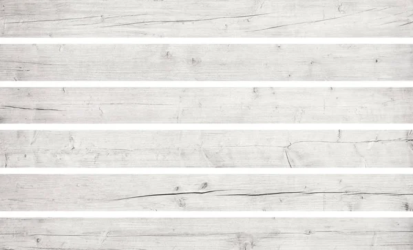 Vecchie tavole di legno bianche isolate su sfondo bianco — Foto Stock