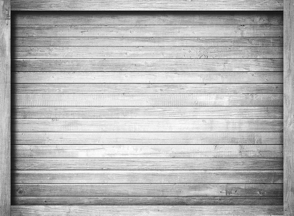 Strana ze staré šedé dřevěné bedny, krabice, prkna nebo rámu pro text nebo zprávy — Stock fotografie
