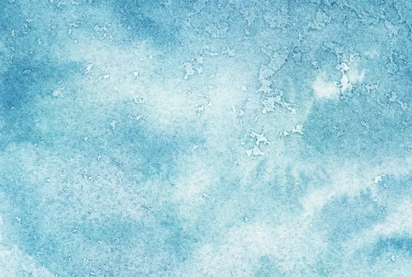Nuvole di acquerello dipinte di blu e cielo . — Foto Stock