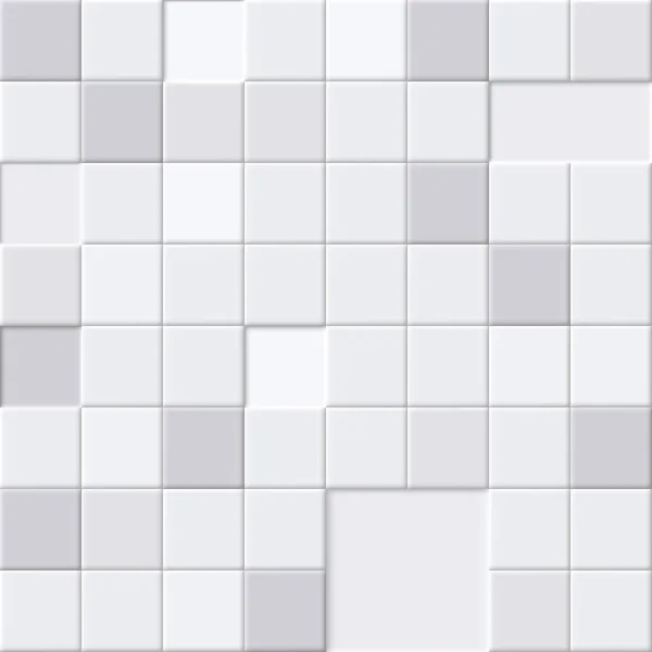 背景の白い抽象的なシームレス パターンや浴室床タイル — ストックベクタ