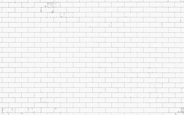 텍스트 또는 배경에 대 한 얼룩으로 흰색 벽돌 벽 텍스처. 벡터 일러스트 레이 션 — 스톡 벡터