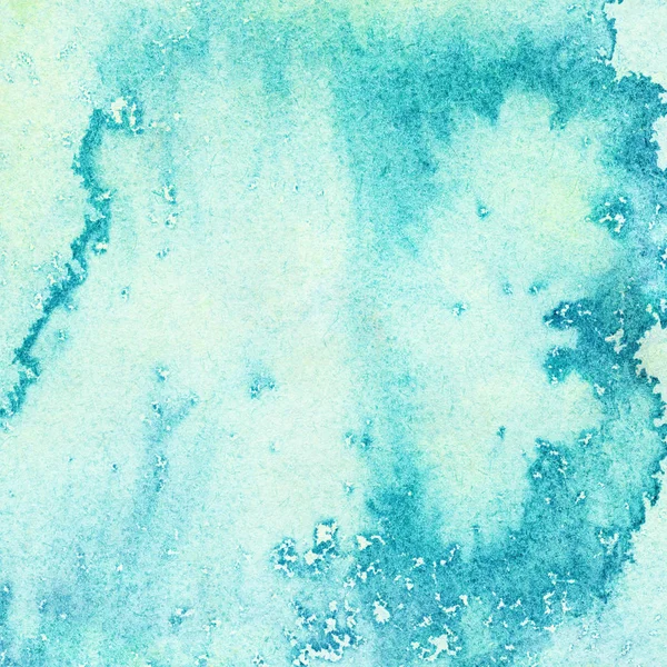 Astratto sfondo acquerello azzurro, dipinto su carta acquerello — Foto Stock