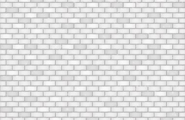 Beyaz, gri tuğla duvar doku ya da arka plan metin için lekeleri ile. Vektör çizim