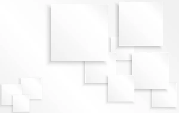 Fondo cuadrado geométrico abstracto blanco para texto. Vector, ilustración — Vector de stock