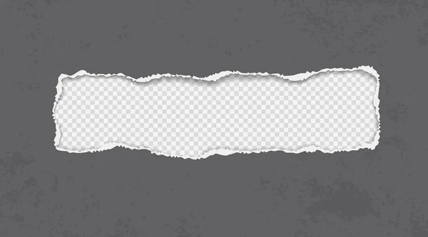 Vridna svart papper med fläckar, ram för text är på vit kvadrat bakgrund. Vektorillustration — Stock vektor
