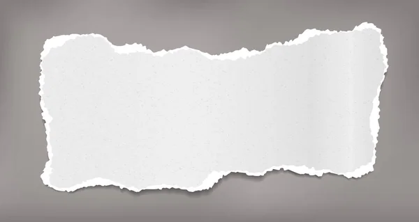 Σχισμένο λευκό κοκκώδες σημείωμα, σημειωματάριο ταινία χαρτί, κομμάτι κολλήσει σε καφέ φόντο. Εικονογράφηση διανύσματος — Διανυσματικό Αρχείο