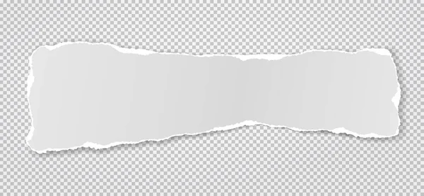 Kousek roztrhaného bílého tónu, poznámkový blok s měkkým stínem přilepeným na hranatém pozadí. Vektorová ilustrace — Stockový vektor