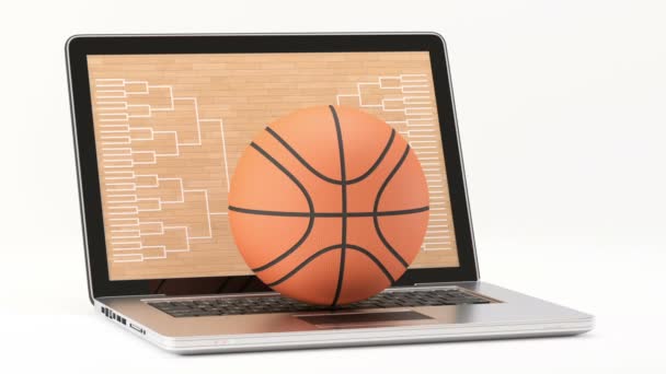 Vídeo juego de baloncesto online — Vídeos de Stock