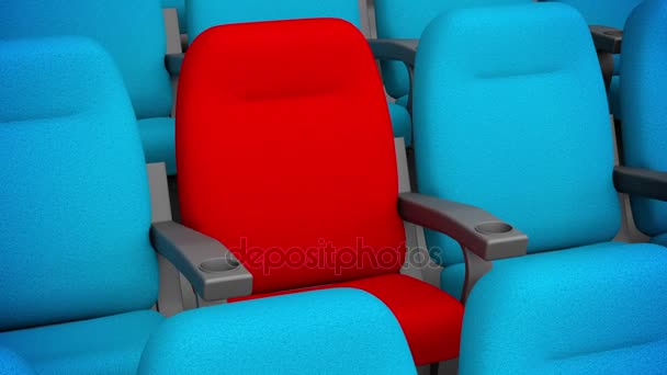 Filas especiales de asientos — Vídeo de stock