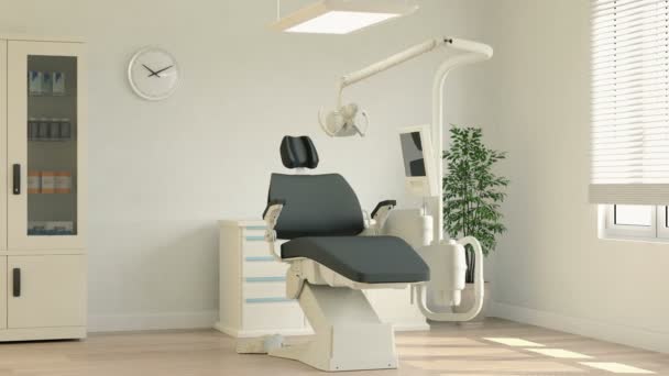 Dental clinic interior animation — Stock Video