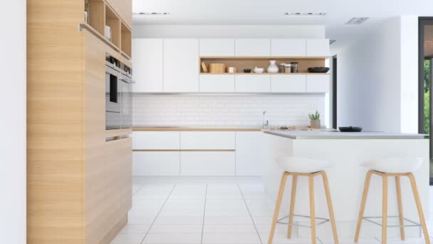 Moderne minimalistische keuken video — Stockvideo