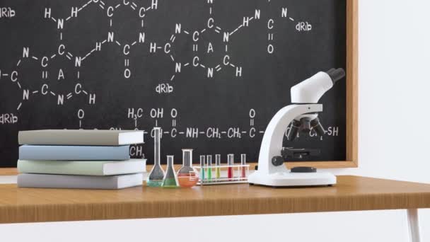 Chemical formula in academic laboratory — Stock Video