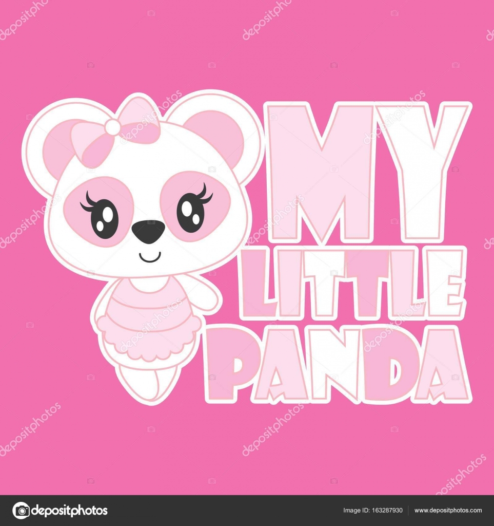 Cute baby panda is my little panda vector cartoon illustration for baby  shower card design Stock Vector Image by ©Mommy05 #163287930