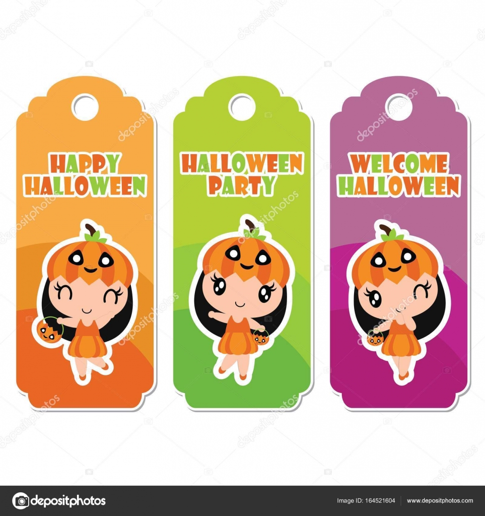 Ragazze Carine Zucca Su Sfondo Colorato Fumetto