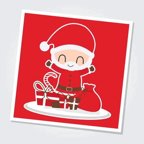 Bonito Santa Claus Desenho Animado Ilustração Com Árvore Natal vetor(es) de  stock de ©Nycoart 575305440