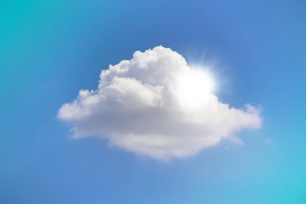 Sonnenlicht Das Durch Eine Weiße Wolke Scheint Religiöse Höhere Macht — Stockfoto