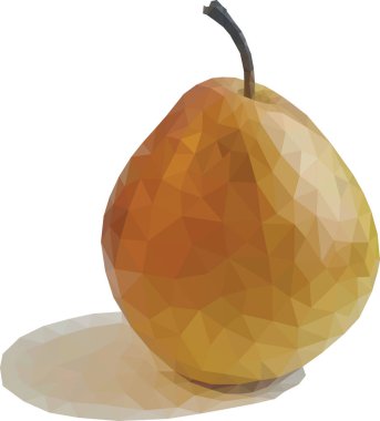 Armut sarı, poligonal vektör görüntü. Gerçekçi bir görüntü.