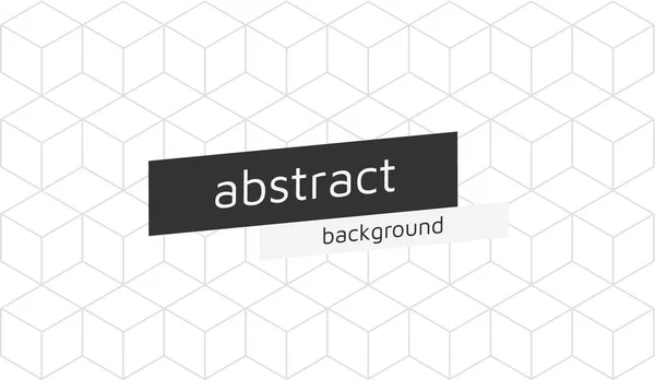 Vector abstract cubes isometric background with space for text. — Stock Vector