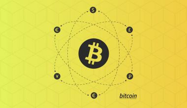 Bitcoin logo ve diğer para hattı sayısı ile belirtileri. 
