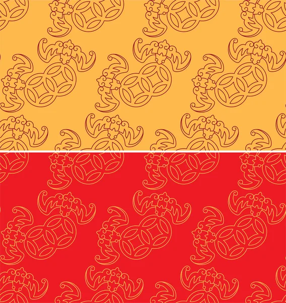 Китайский Узор Бесшовная Текстура Плитка Фон Обои Ткань Бумажная Печать — стоковый вектор