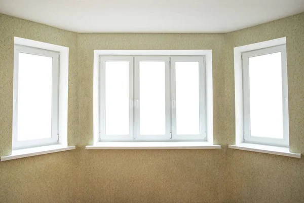 Modern PVC window frame isolated on white — Stock Photo, Image