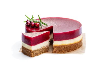 Lezzetli katmanlı yaban mersinli kek. 