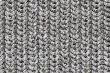 Açık gri örgü dokusunun kusursuz deseni 