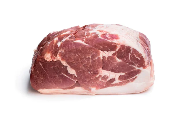 Rohes Schweinefleisch Isoliert Auf Weiß — Stockfoto