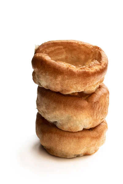 Yorkshire Pudding Geïsoleerd Witte Achtergrond — Stockfoto