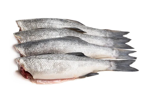 Сира Ціла Риба Голови Ізольована Білому — стокове фото