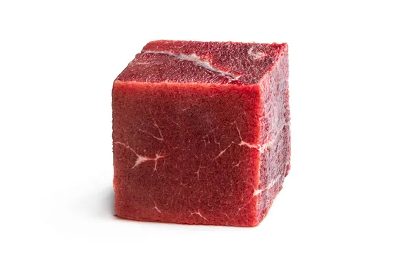Pedaço Carne Conceito Forma Cúbica Comida Rotineiramente Consumida — Fotografia de Stock