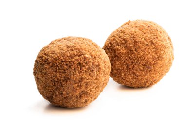 Beyaz arka planda izole edilmiş İskoç yumurtaları 