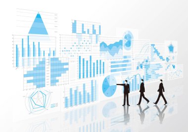 Grafik, grafik, notlar, işadamı