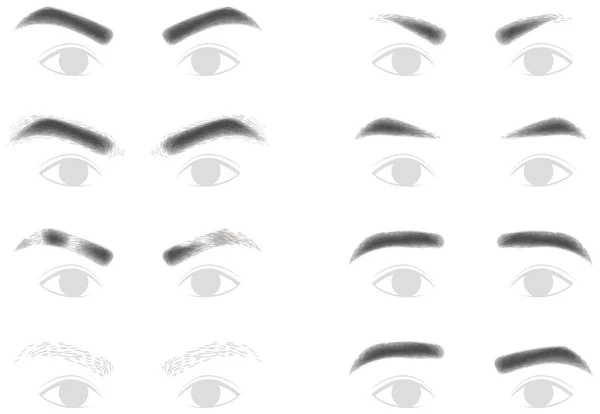 Eyebrows of men Eye — Stock Vector