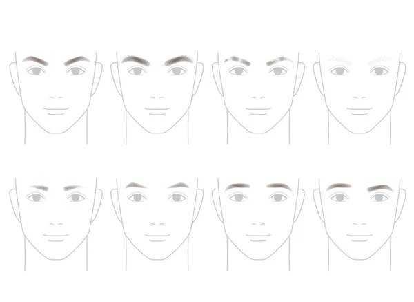 Formen på ögonbrynen av män — Stock vektor