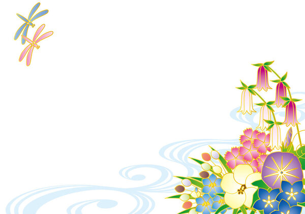 Цветы цветут ранней осенью с лета. Японский стиль
.