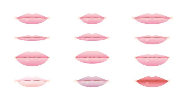 Type de lèvre parties du corps féminines — Image vectorielle