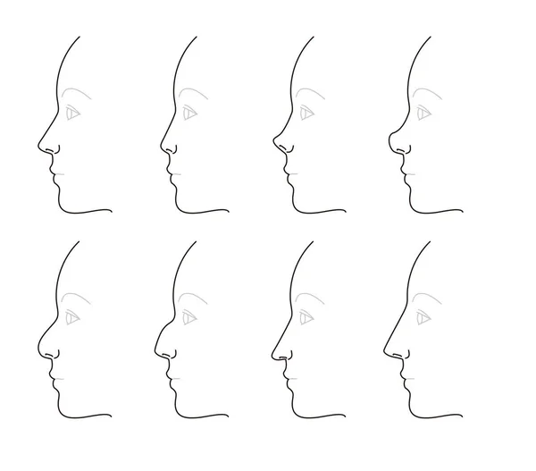 Perfil nariz Perfil nariz — Vector de stock