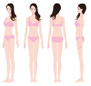 Kadın ince oranlarda Oriental 