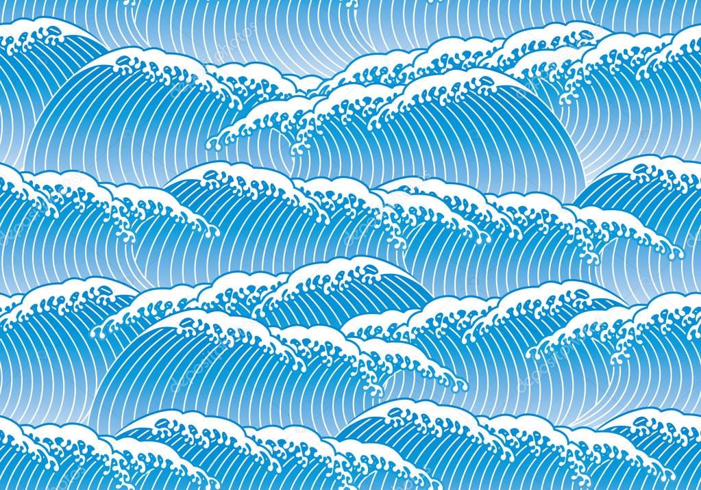  blue wave Japanese style 